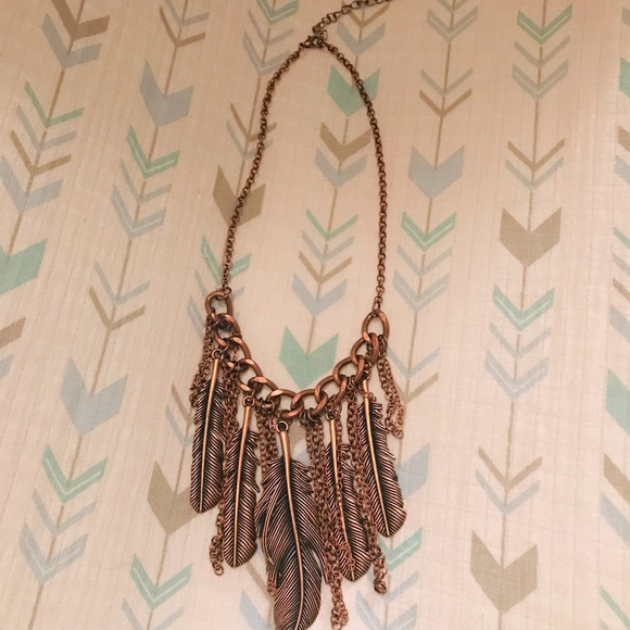 None Jewelry - Boho Feather Necklace